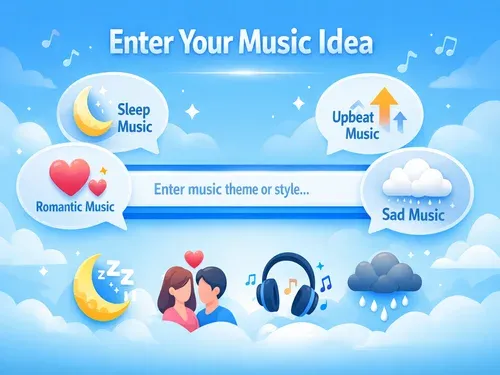 Digite o tema e estilo da música