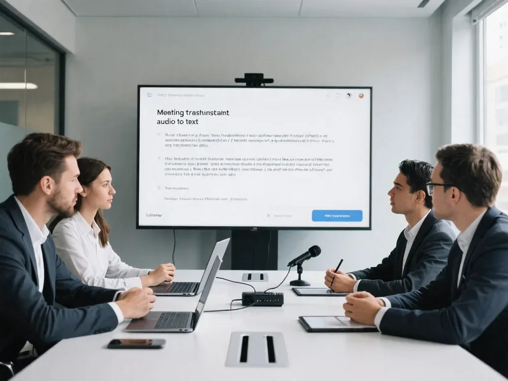 Notas de reuniões e transcrições de negócios