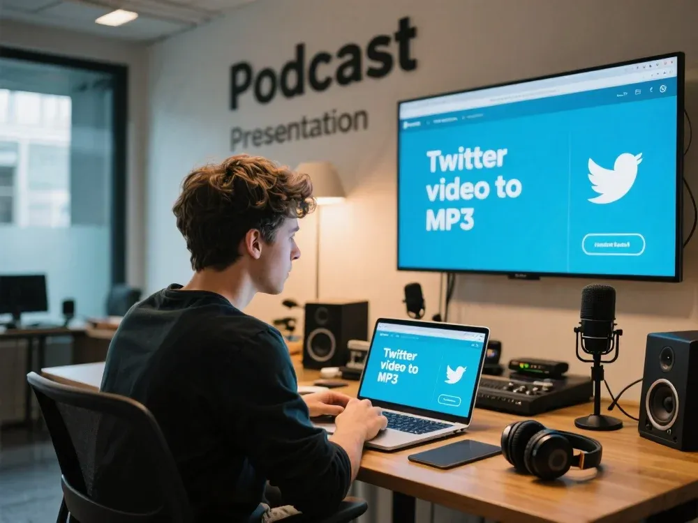 Extrair áudio para podcasts ou apresentações